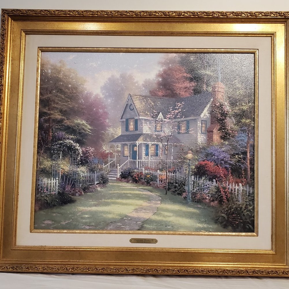 Thomas Kinkade Victorian Garden II, limited edition 20x24" signed and certified